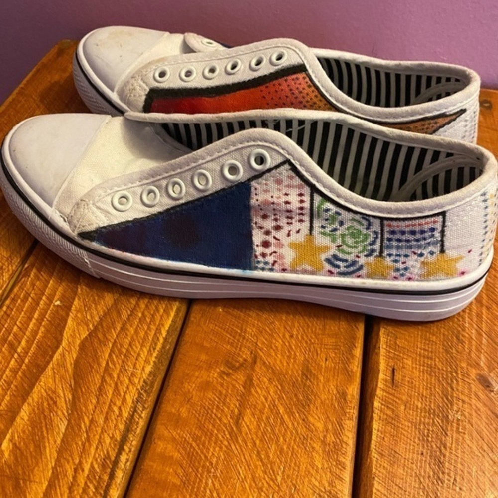 Hand Painted Low Top Sneakers